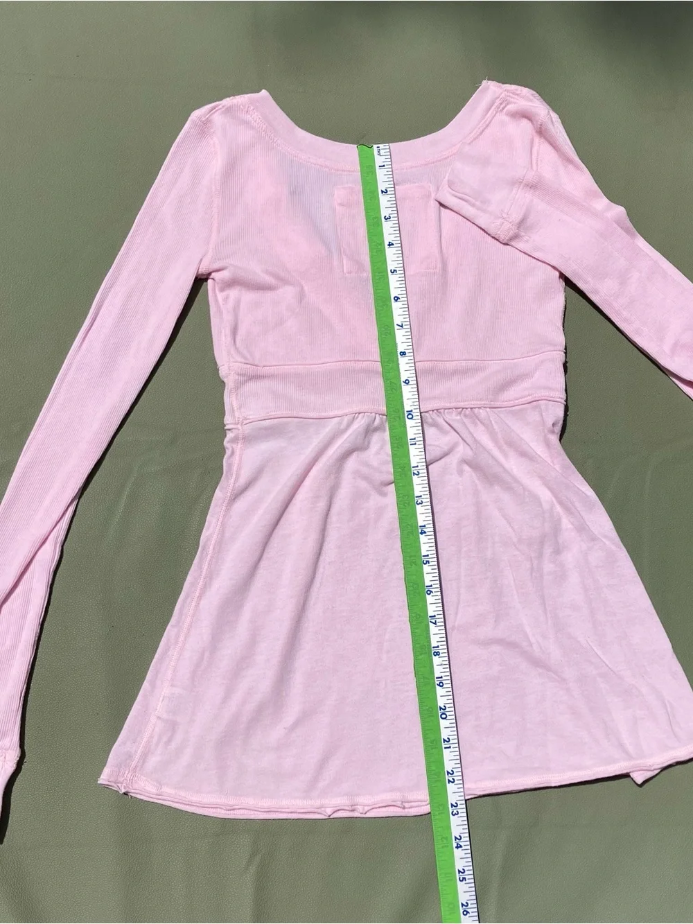y2k Vintage Abercrombie & Fitch Light Pink Long Sleeve Babydoll Bella Swan Top S - Picture 8 of 13
